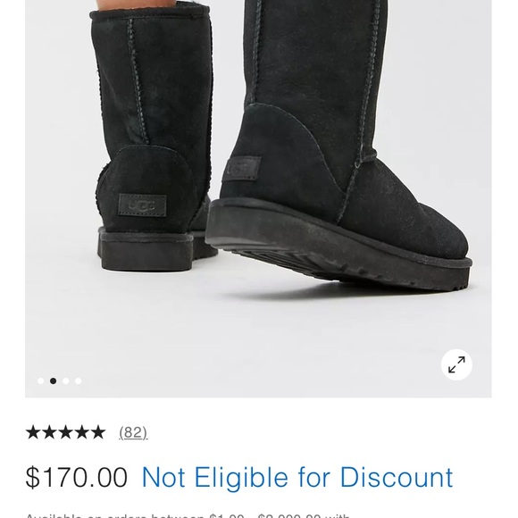 UGG Women’s Classic Short II Boots Size 8 Black - Picture 3 of 11